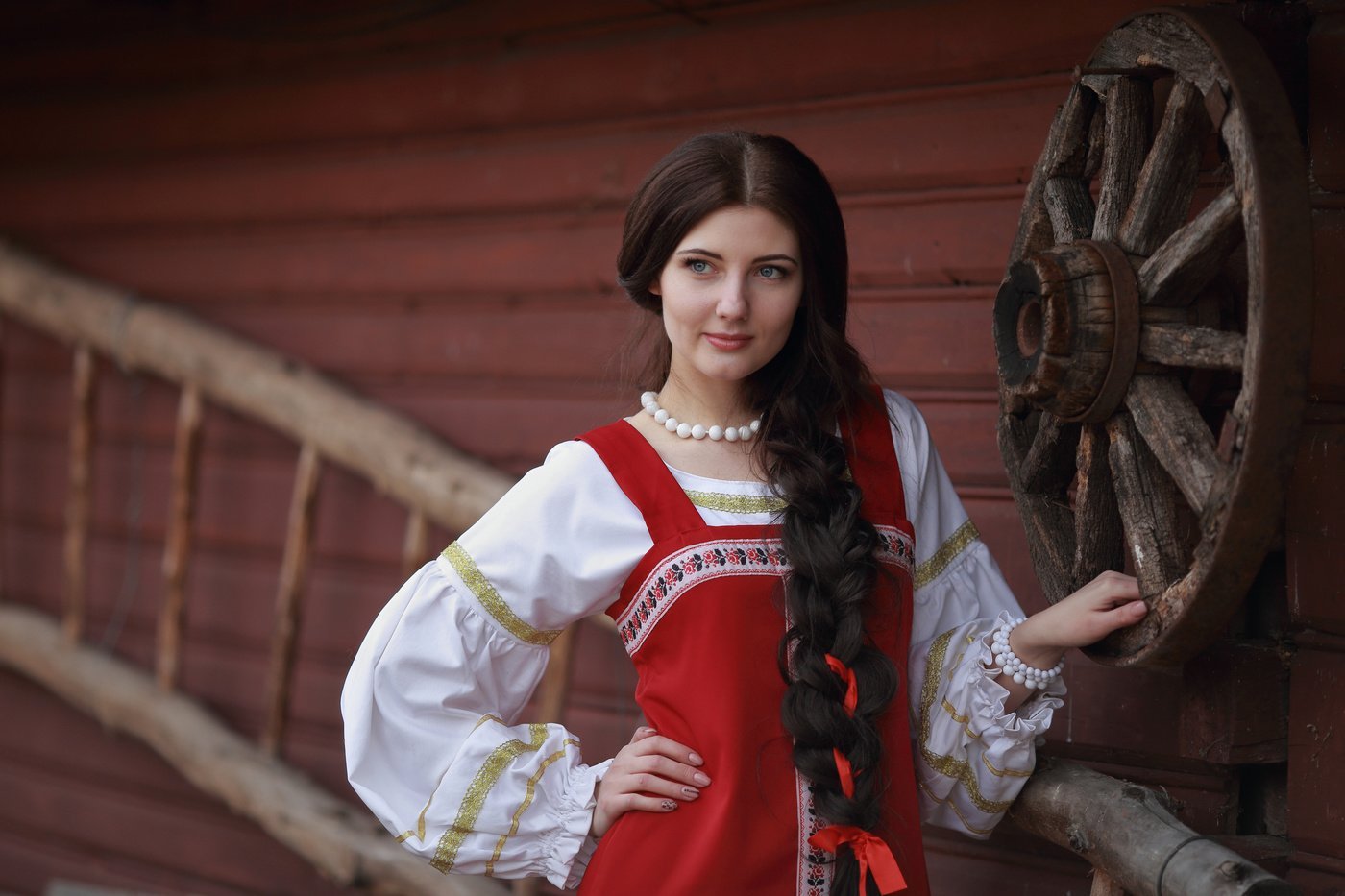 Girls in Slavic costumes in Banjul